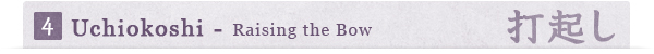 4.Uchiokoshi-Raising the Bow　打起し